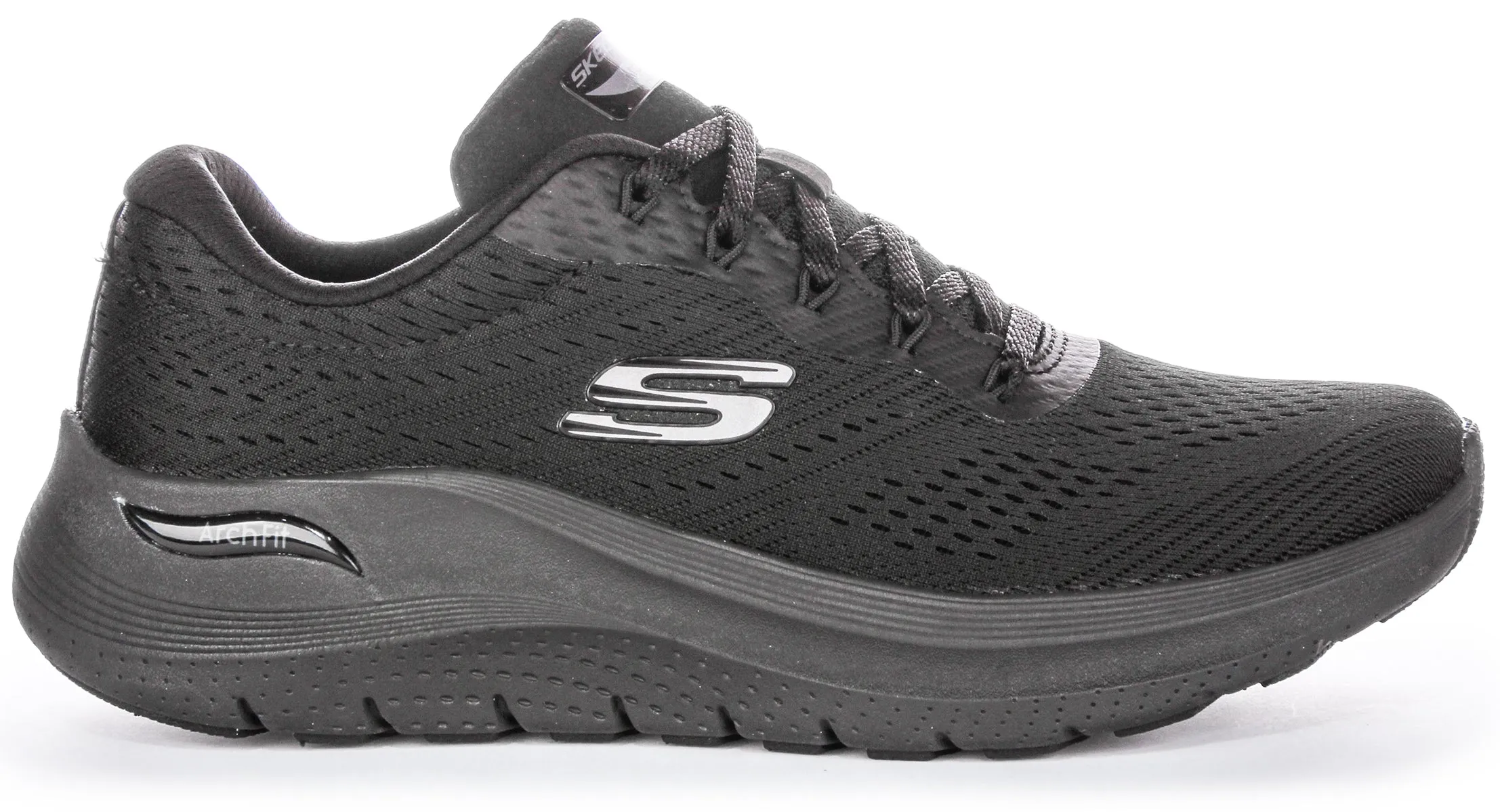 Skechers Arch Fit 2 Big Leaugue In All Black For Women Sporty Look
