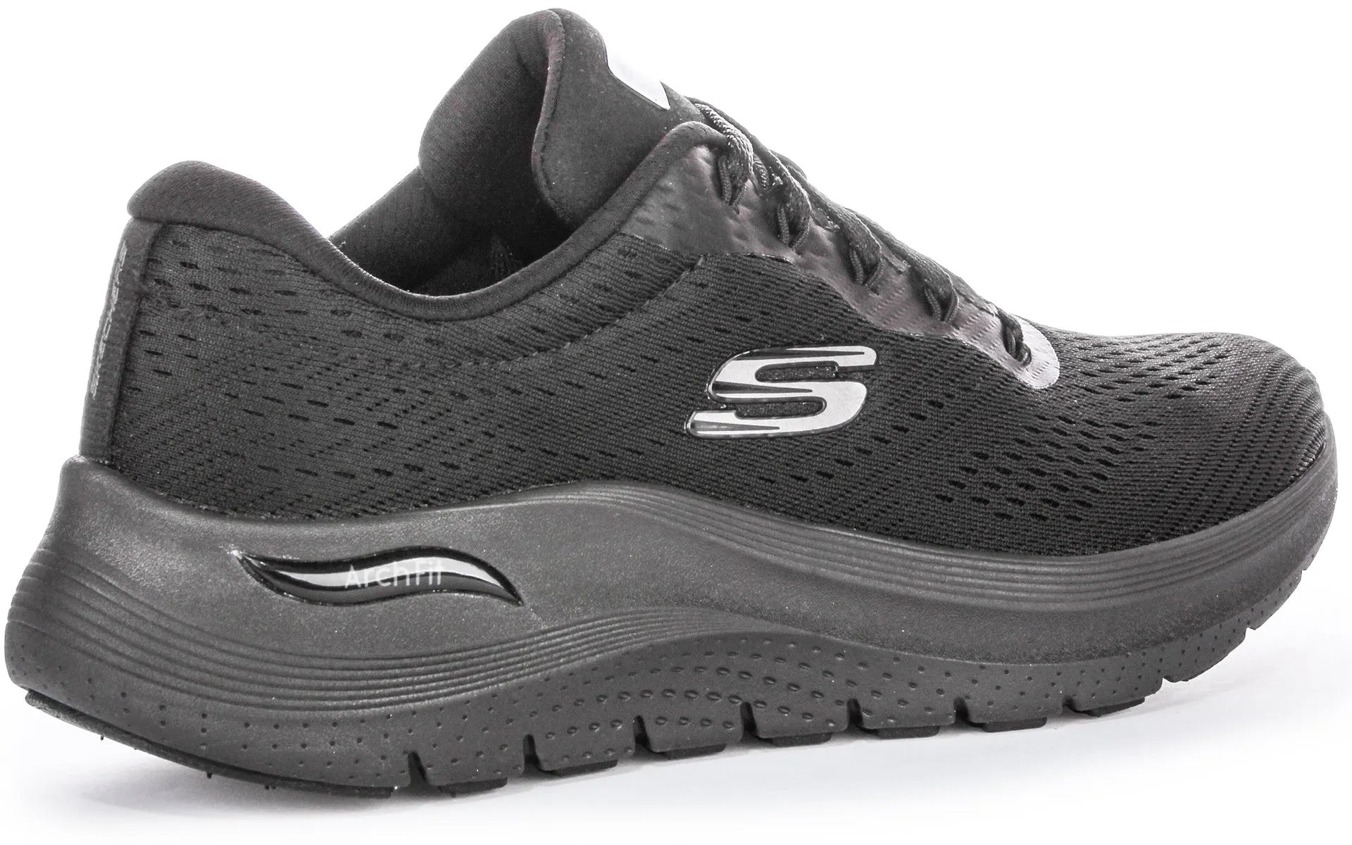 Skechers Arch Fit 2 Big Leaugue In All Black For Women Sporty Look