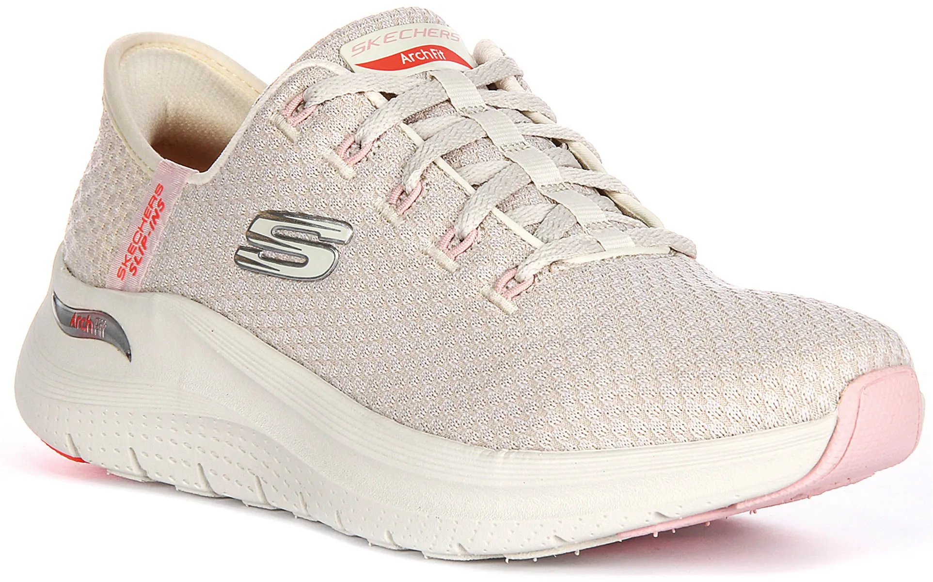 Indoor Workout Training Routine Skechers Arch Fit 2.0 Good Energy In Beige For Women