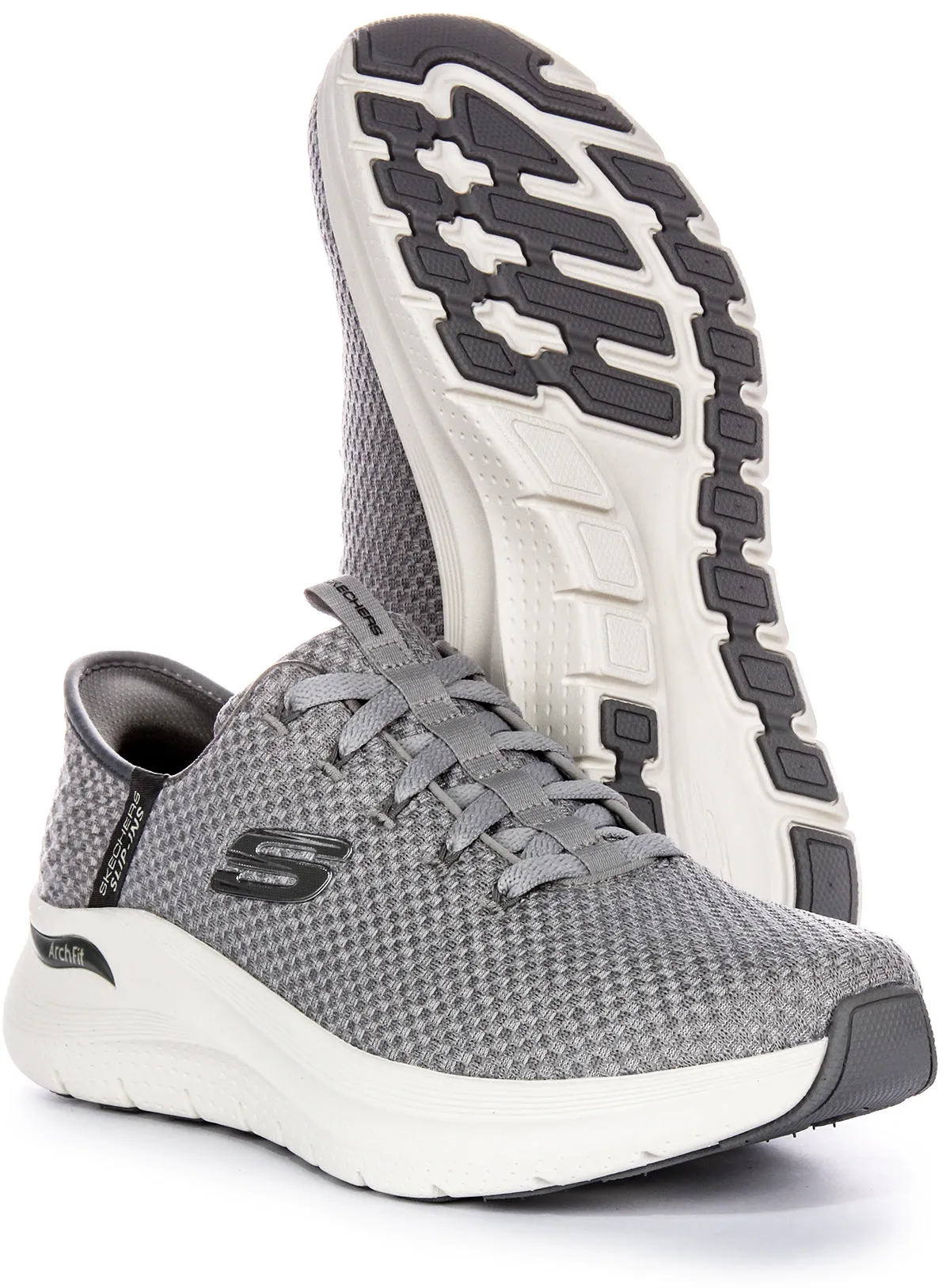Skechers Arch Fit 2.0 Slip Ins In Grey For Men Traction Boost