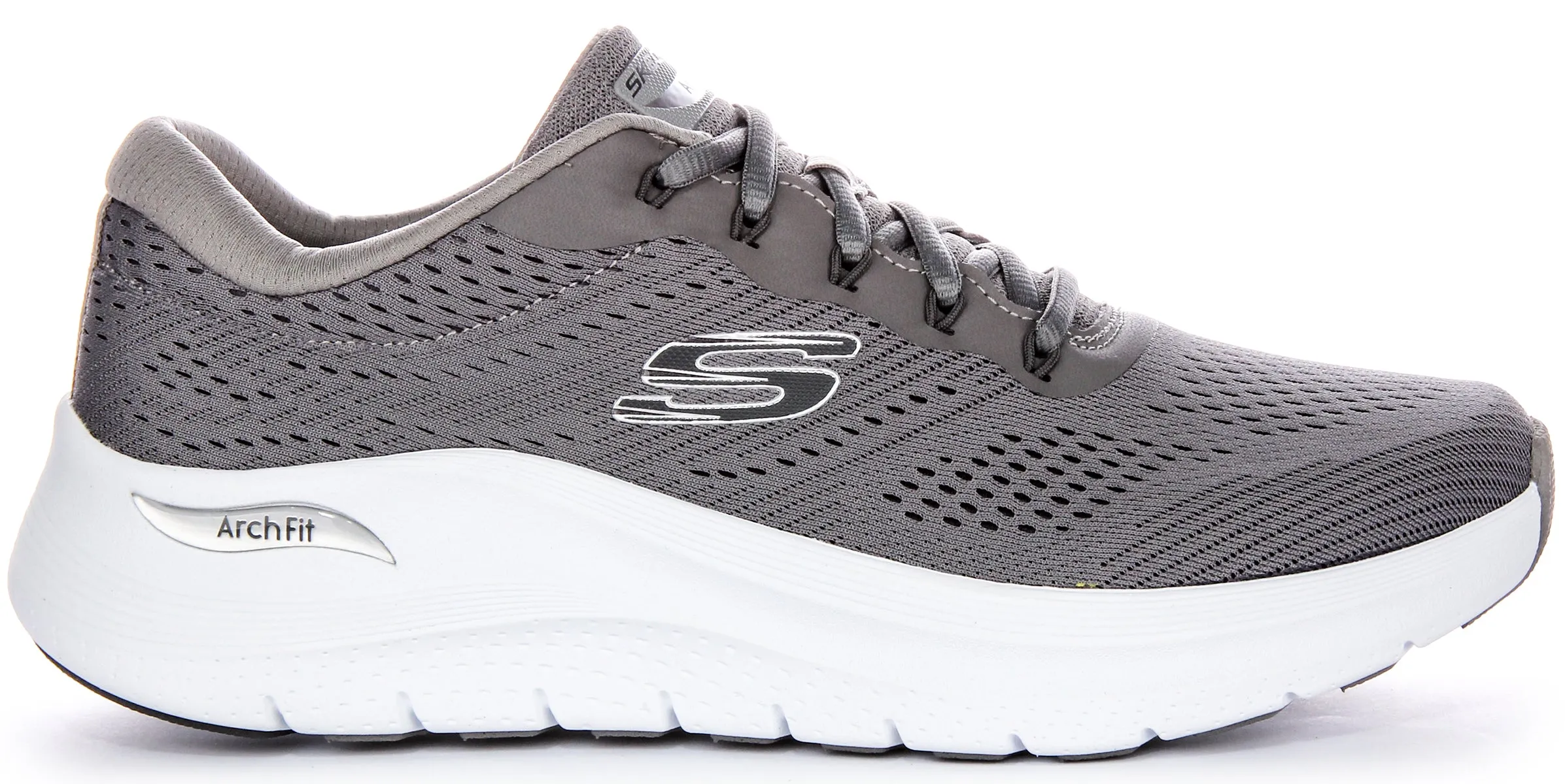 Skechers Arch Fit 2.0 Trainers In Grey White For Men Plush Padding