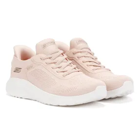 Skechers BOBS Squad Chaos Women's Light Pink Trainers Ultra Breathable Interior foam hugs the foot for secure containment