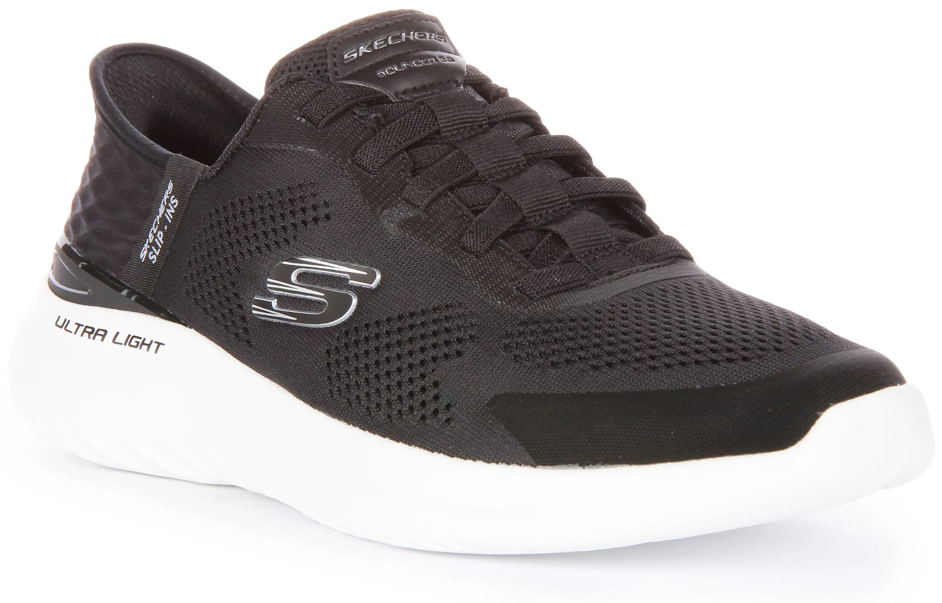 Skechers Bounders 2.0 Slip In Black White For Men Agility Training