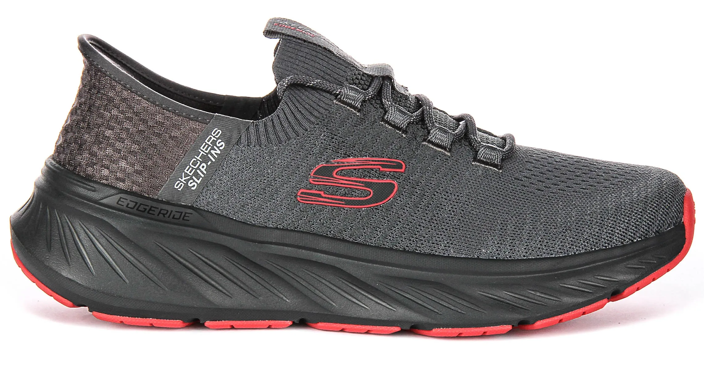 Skechers Edgeride Raygo In Grey Red For Men breath easy
