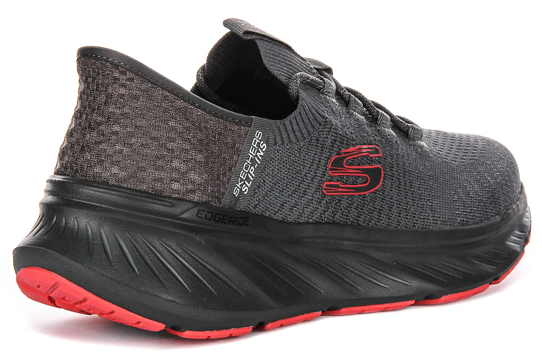Skechers Edgeride Raygo In Grey Red For Men breath easy