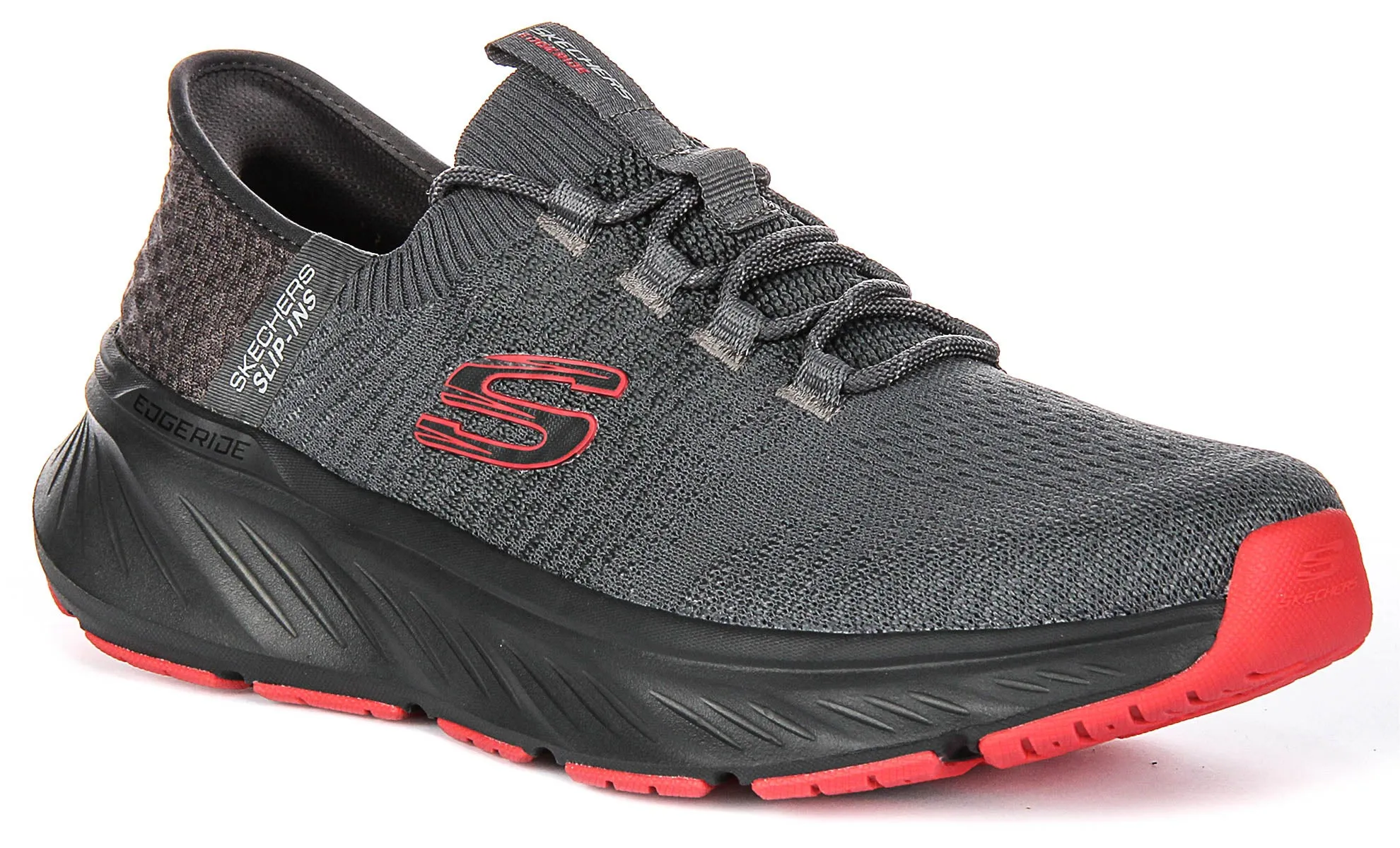 Skechers Edgeride Raygo In Grey Red For Men Everyday Grind