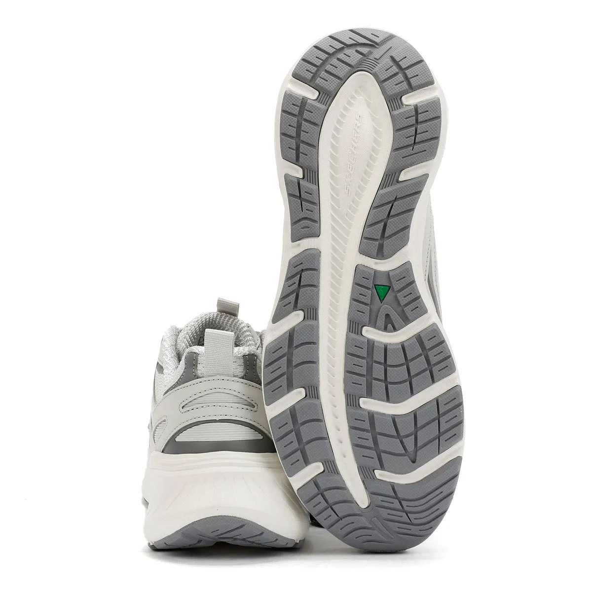 Skechers Edgeridge Women's Silver Eclipse Grey Trainers Fit Glide