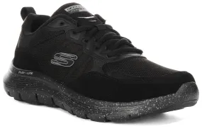 Textile lining ensures a smooth feel on contact Skechers Flex Advantage In Black Black For Men