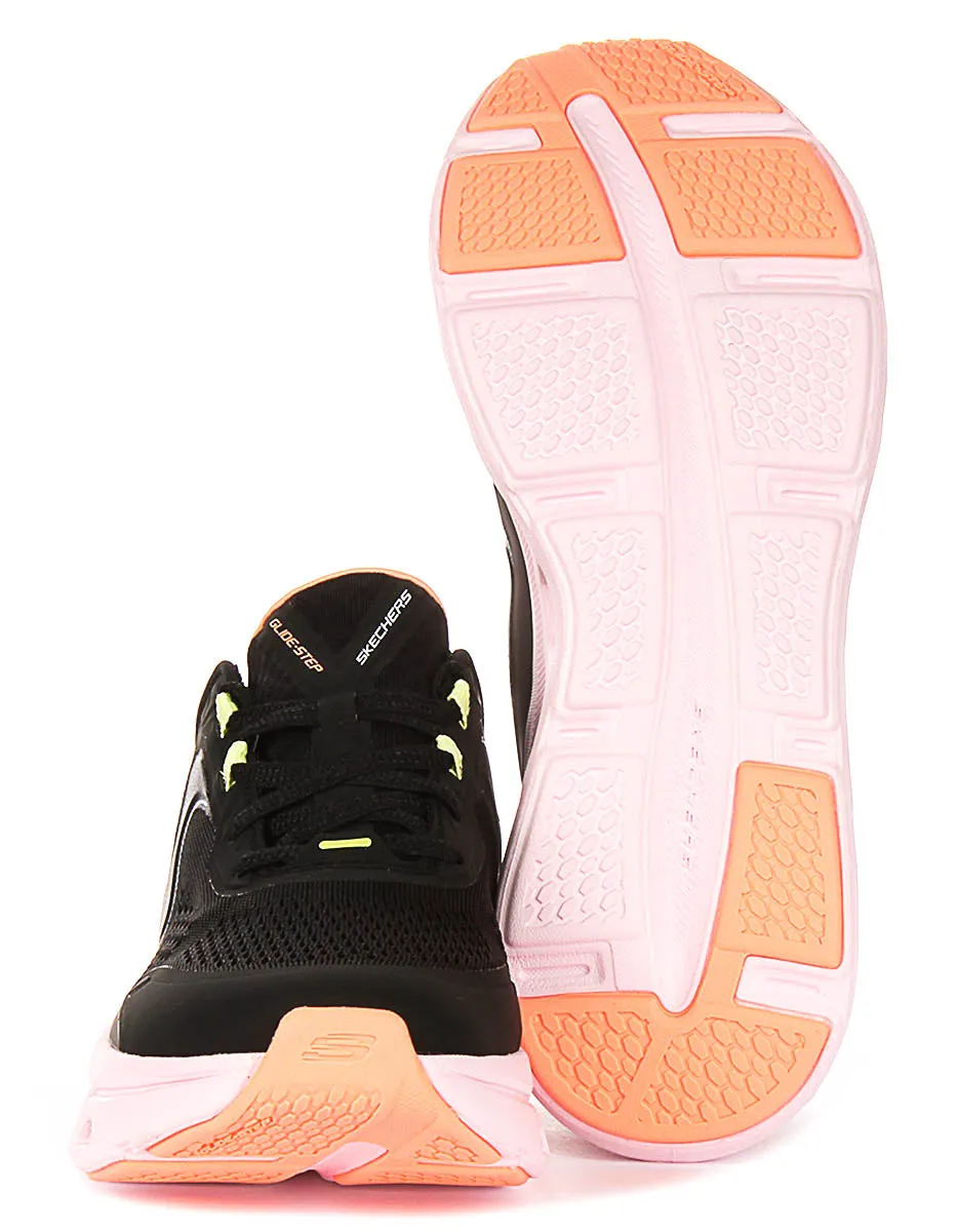 Skechers Glide-Step Altus In Black Pink Heel Panel