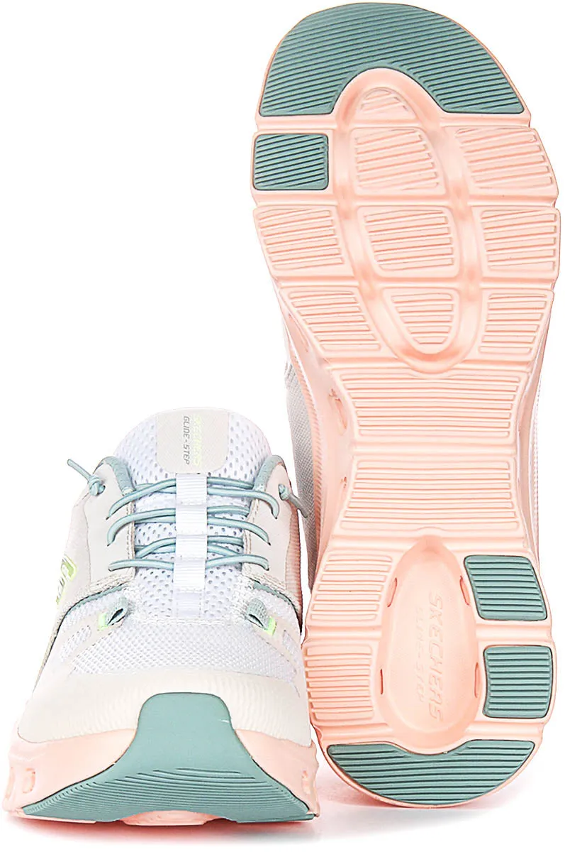 Skechers Glide step Pro In White Pink For Women Compact Fit