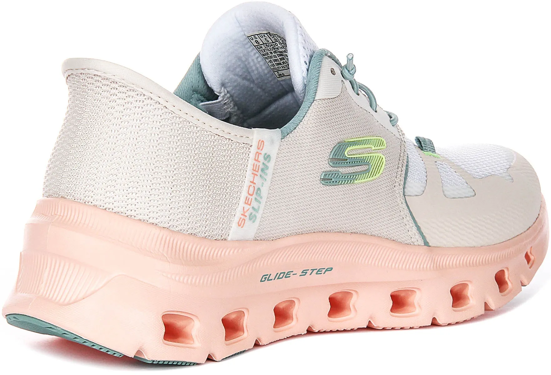 Skechers Glide step Pro In White Pink For Women Compact Fit