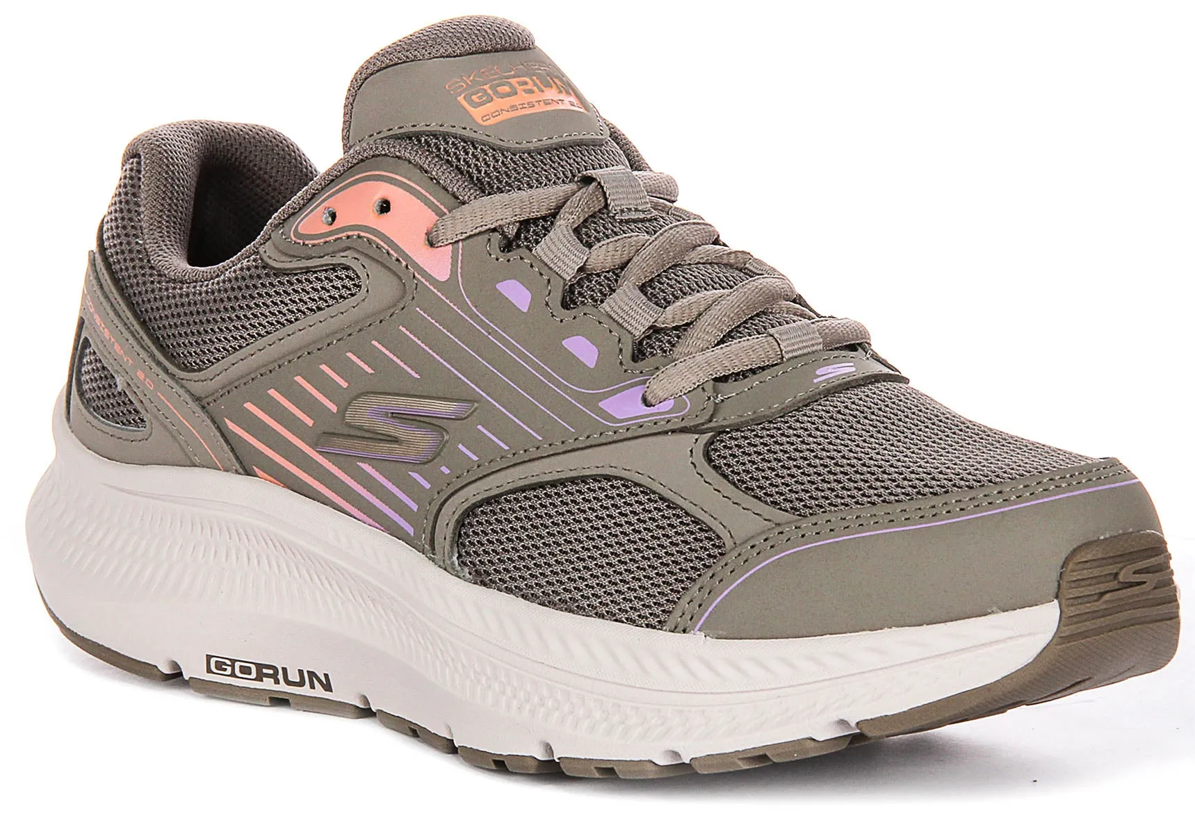 Skechers Go Run Consiste In Taupe For Women Foot Arch Balance Flow