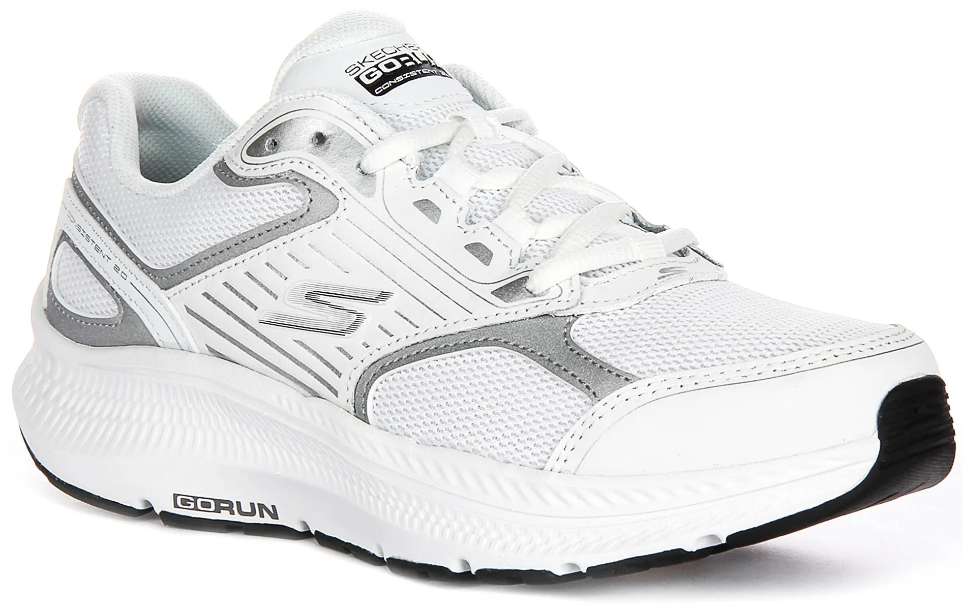 Hiking Grip Skechers Go Run Consiste In Whitsilver For Women