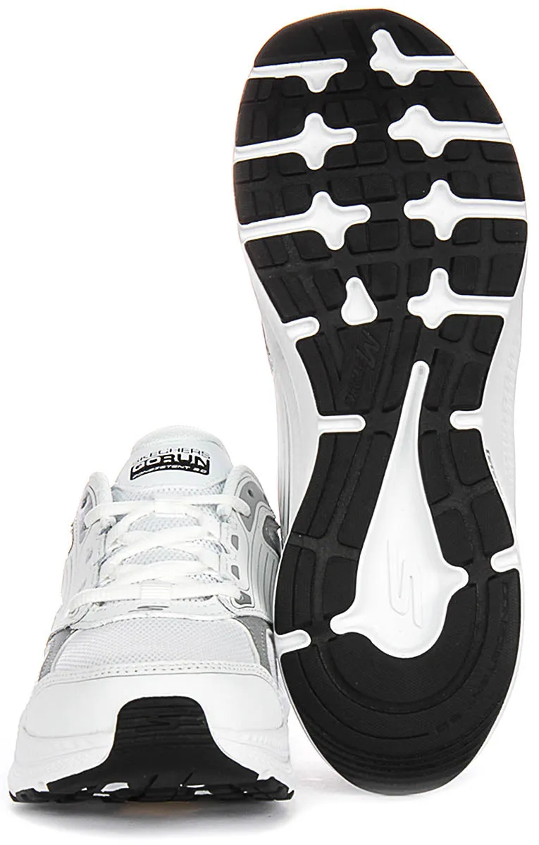 Skechers Go Run Consiste In Whitsilver For Women Wrinkle Resistant