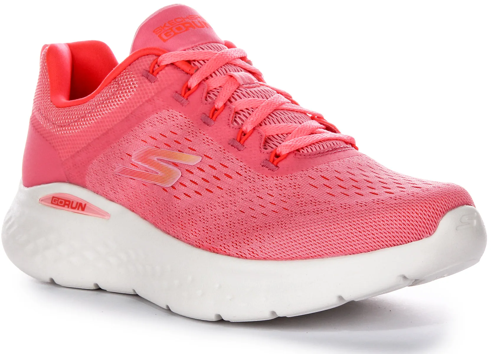 Precision fit Midfoot Lock Skechers Go Run Lite Trainers In Pink For Women