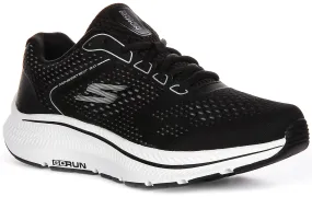 Travel Friendly Skechers Go Run Trail Al In Black White For Men