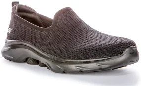 High Intensity Wrinkle Resistant Skechers Go Walk 7 Ivy In Black Black For Women