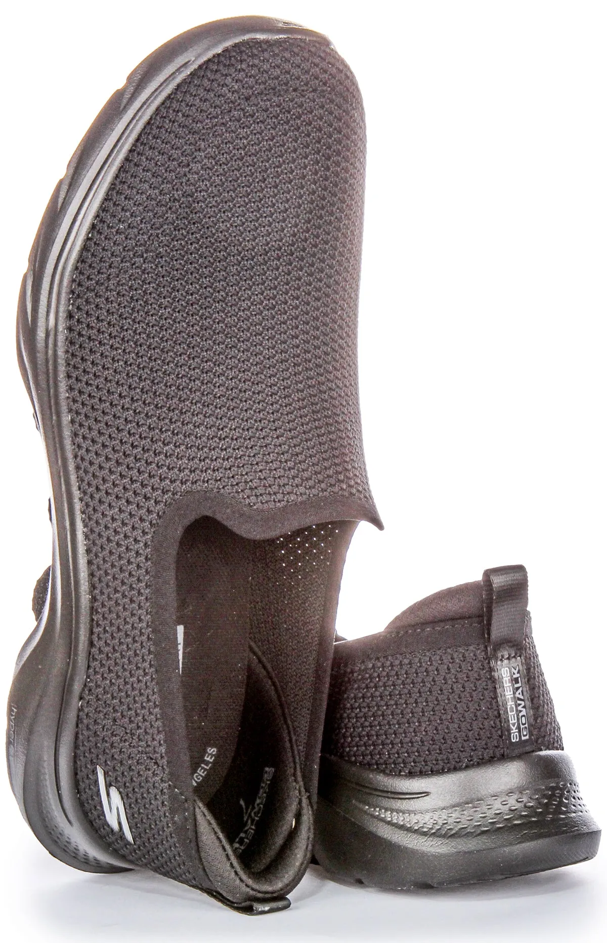 Skechers Go Walk 7 Ivy In Black Black For Women Impact Resistant