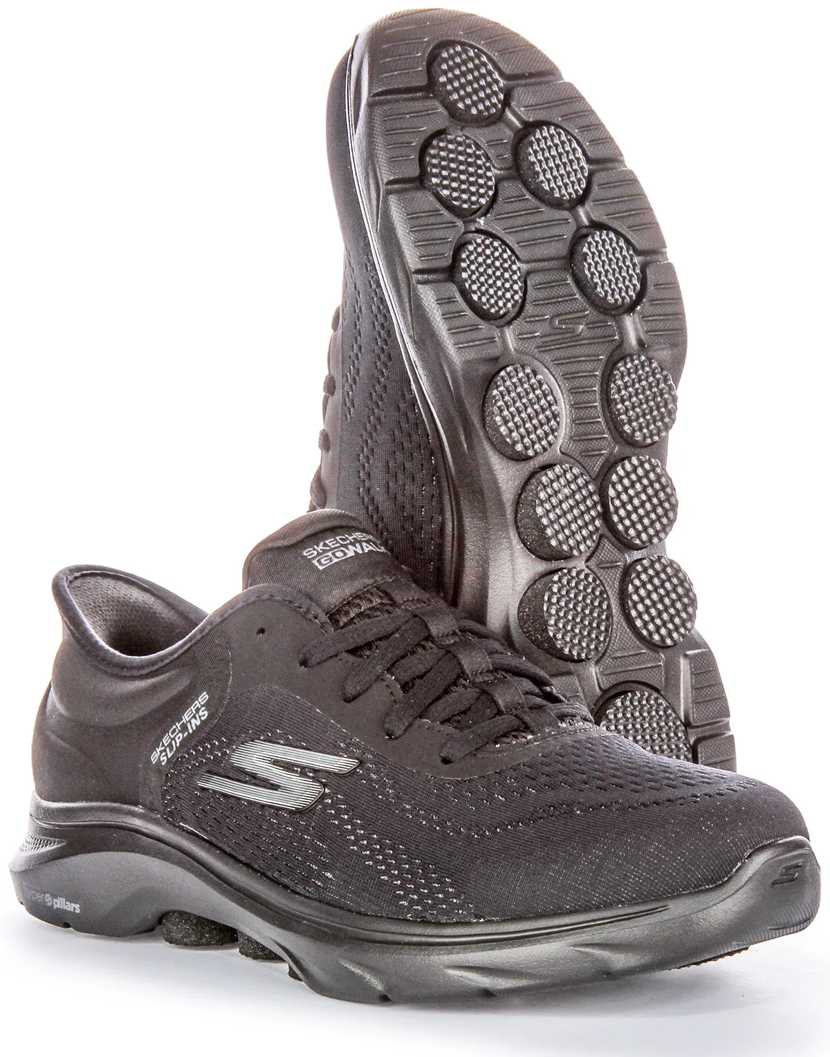 Skechers Go Walk 7 Val In Black Black For Women Cast Outsole