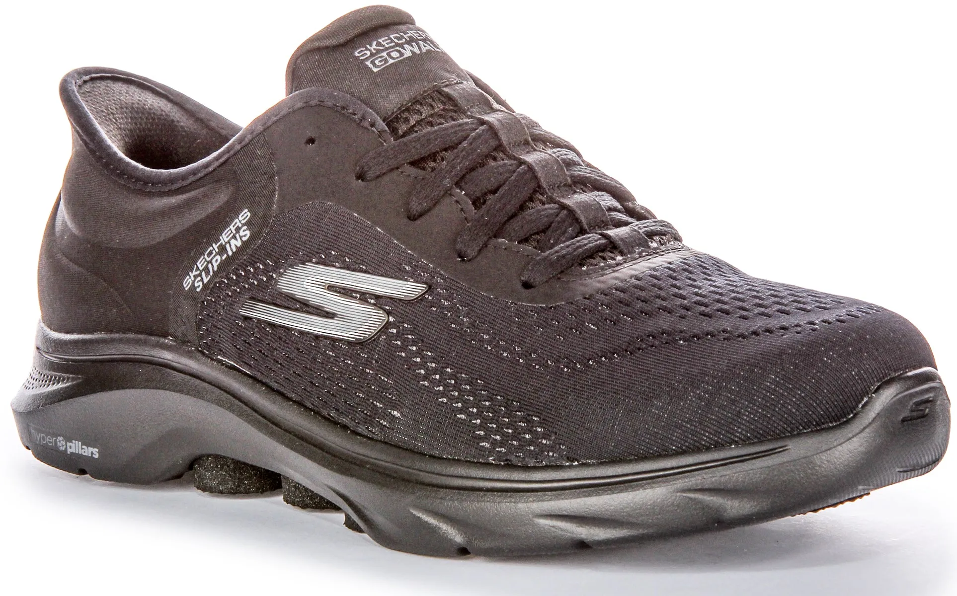 Smooth Skechers Go Walk 7 Val In Black Black For Women