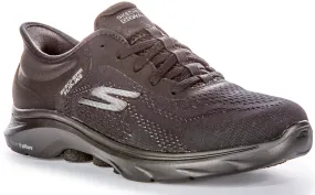 Smooth Skechers Go Walk 7 Val In Black Black For Women