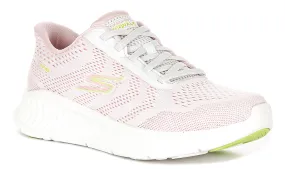 Skechers Go Walk Now - Kloe In White Pink For Women Foam padding helps protect joints during high-impact moves