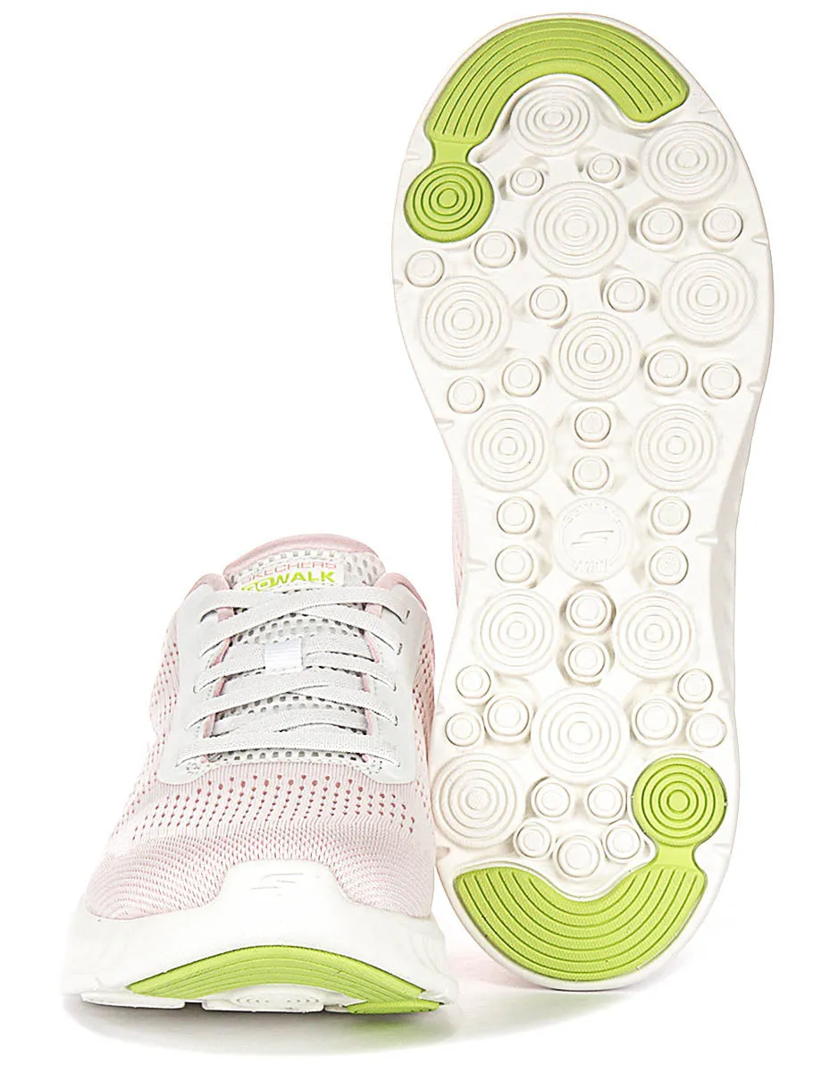 Skechers Go Walk Now - Kloe In White Pink For Women Fast Transition