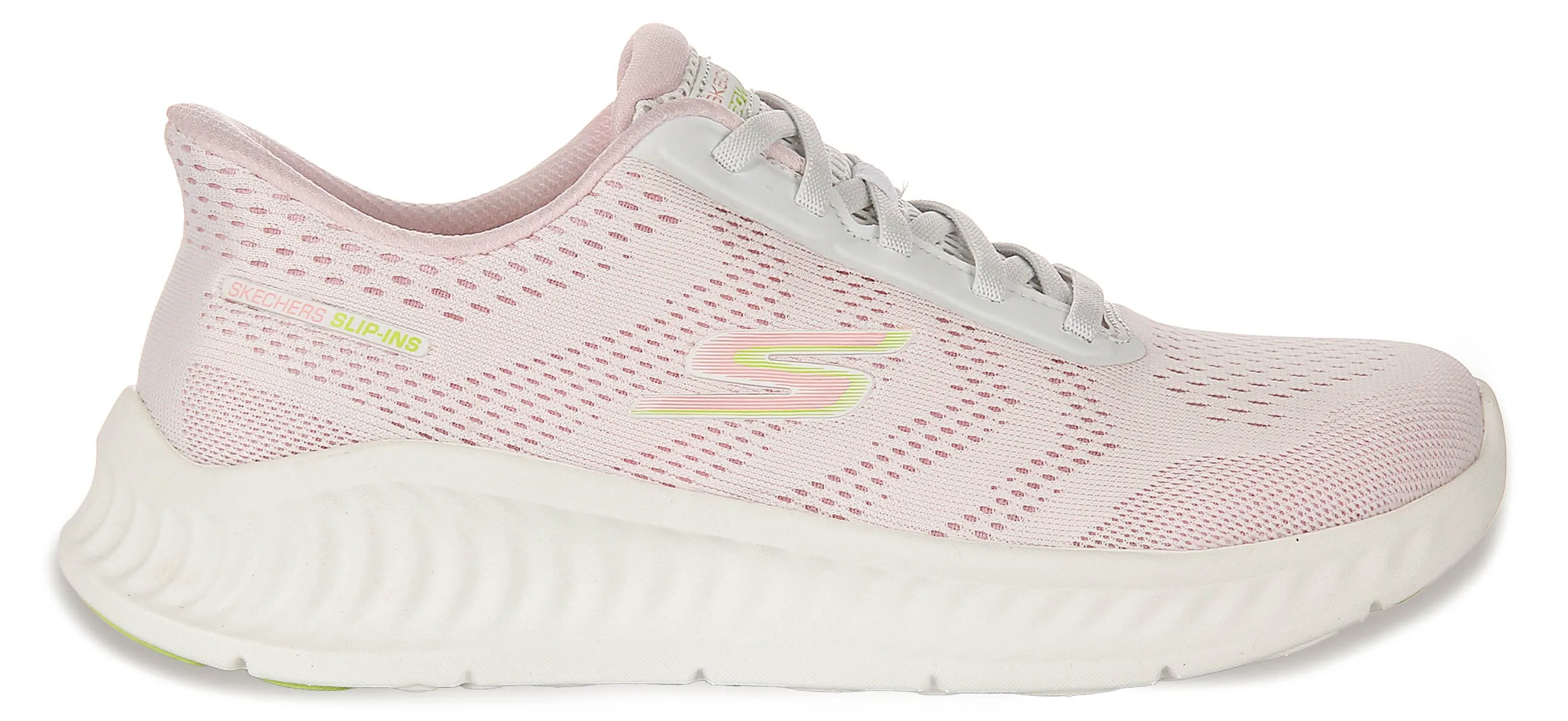Skechers Go Walk Now - Kloe In White Pink For Women Fast Transition