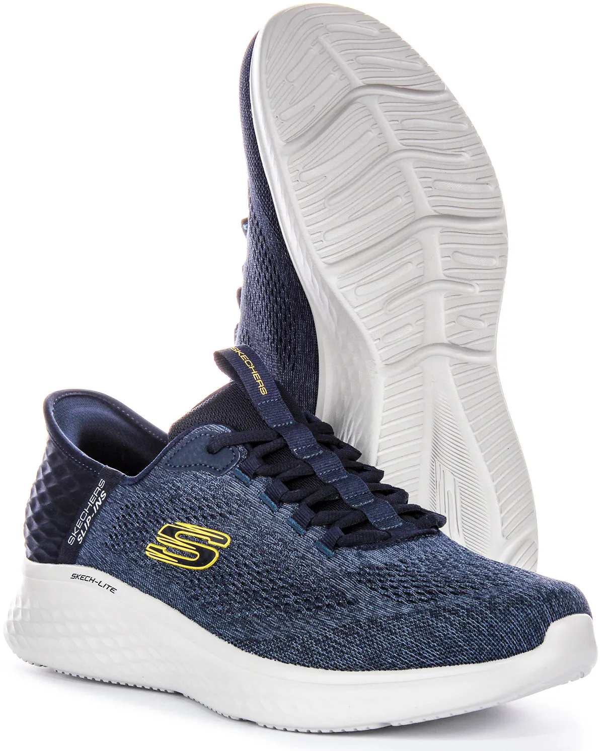 Skechers Skech Lite Pro In Navy Yellow For Men Motion Support