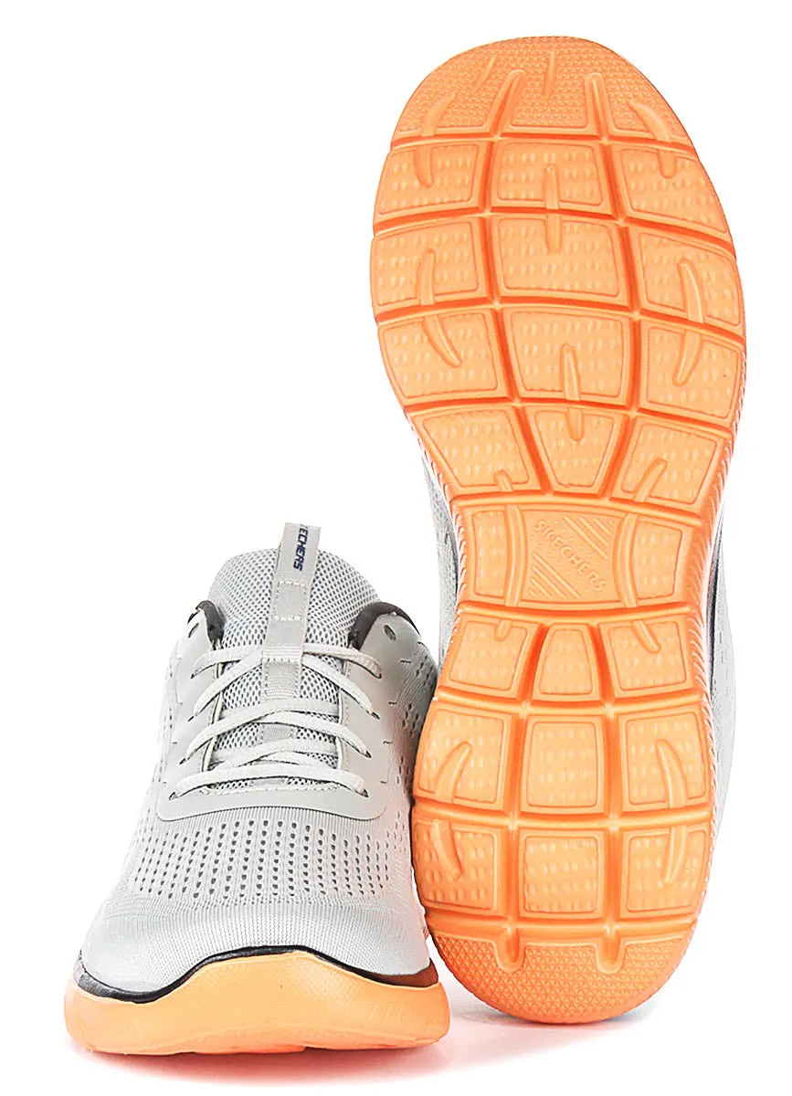 Skechers Summits Torre In Grey Orange For Men Arch Midsole