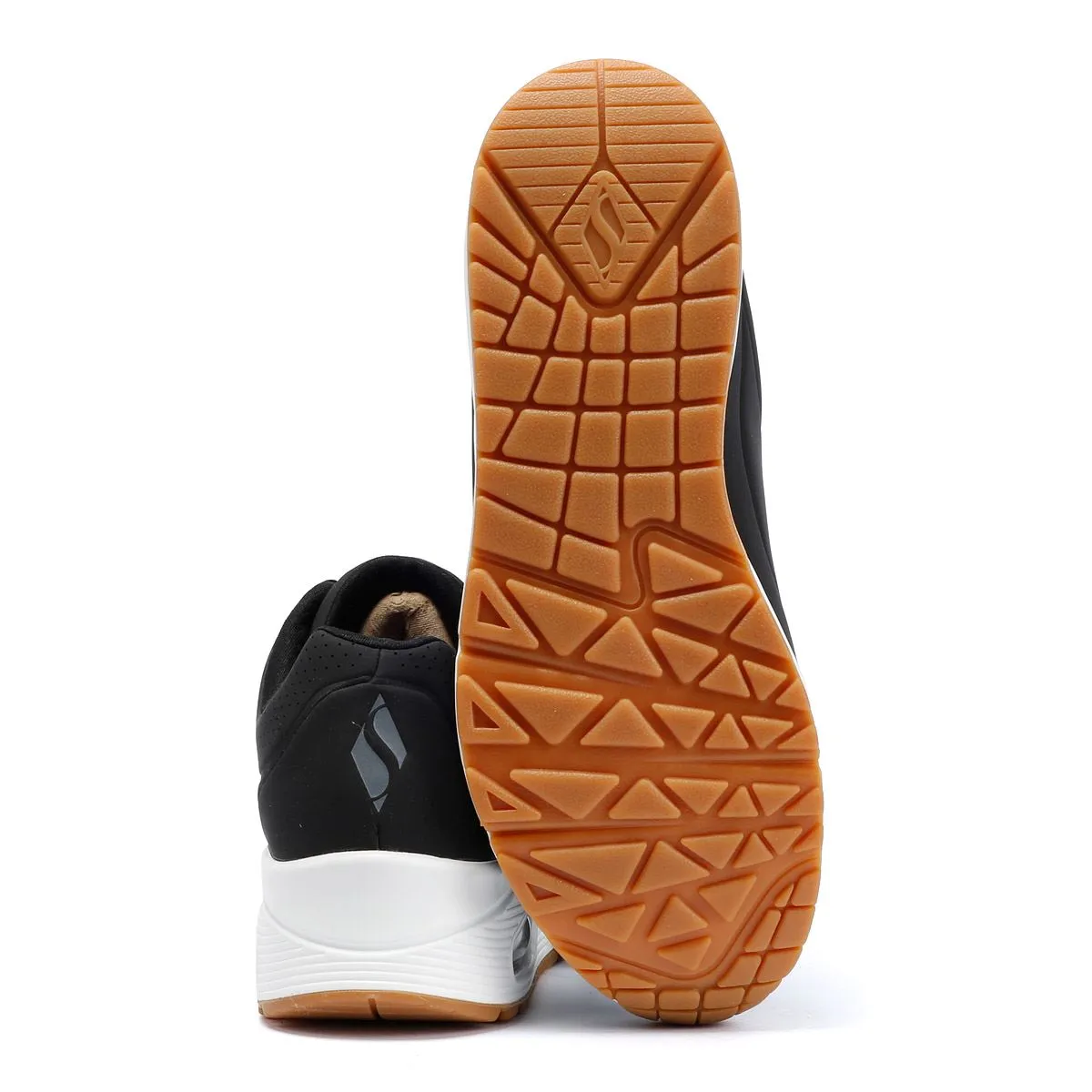 Skechers Uno Women's Black/White Trainers Step Boost