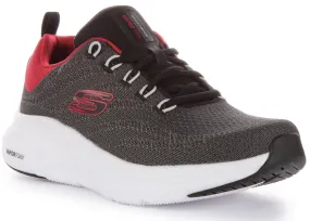 Skechers Vapor Foam In Black Red For Men Flexible design adjusts to various foot types and gaits