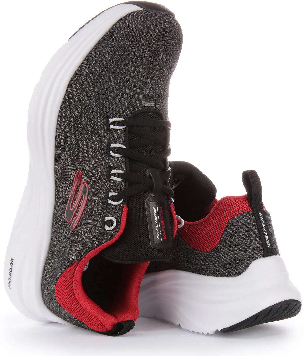 Skechers Vapor Foam In Black Red For Men Effortless Move