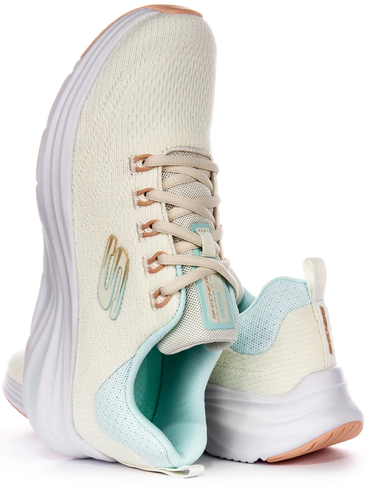 Skechers Vapor Foam Trainers In Beige For Women Impact Ready