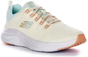 Skechers Vapor Foam Trainers In Beige For Women Molded midsole structure resists compression fatigue Stable Walk