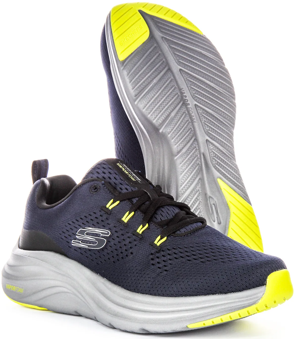 Skechers Vapor Foam Trainers In Navy For Men Foot Motion