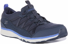 Foot Comfort Step Walk Flex Skechers Gratis Sports In Navy For Women