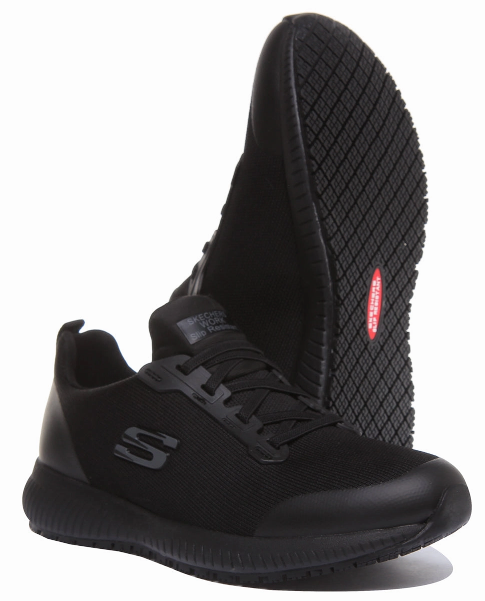 Skechers Squard SR In Black For Ladies Max Comfort