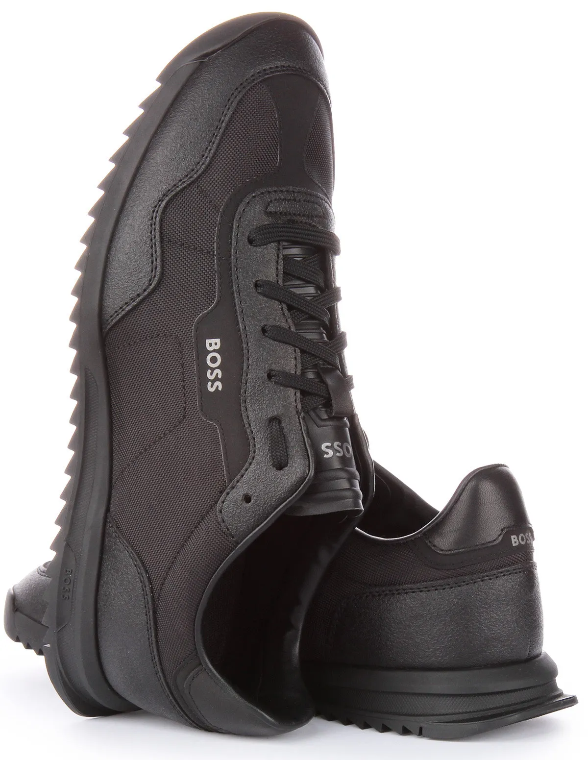 Sleek Shape Boss Zayn Low profile In All Black For Men