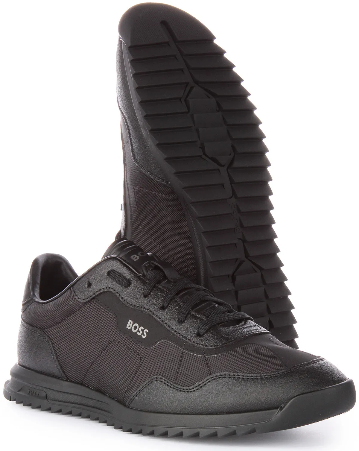 Sleek Shape Boss Zayn Low profile In All Black For Men