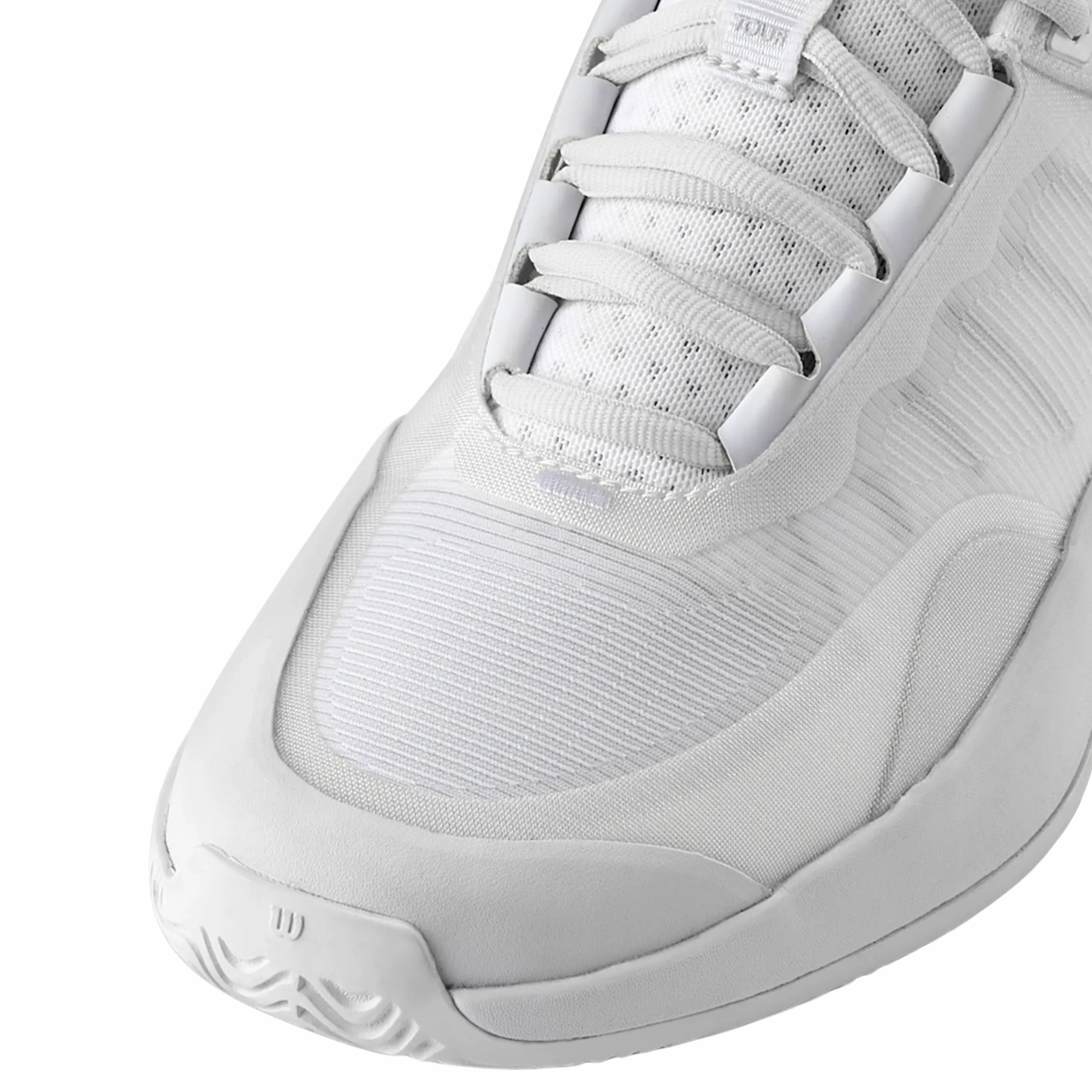 Sleek Silhouette Design Wilson Intrigue Tour Womens Tennis Shoes - White/White/Silver