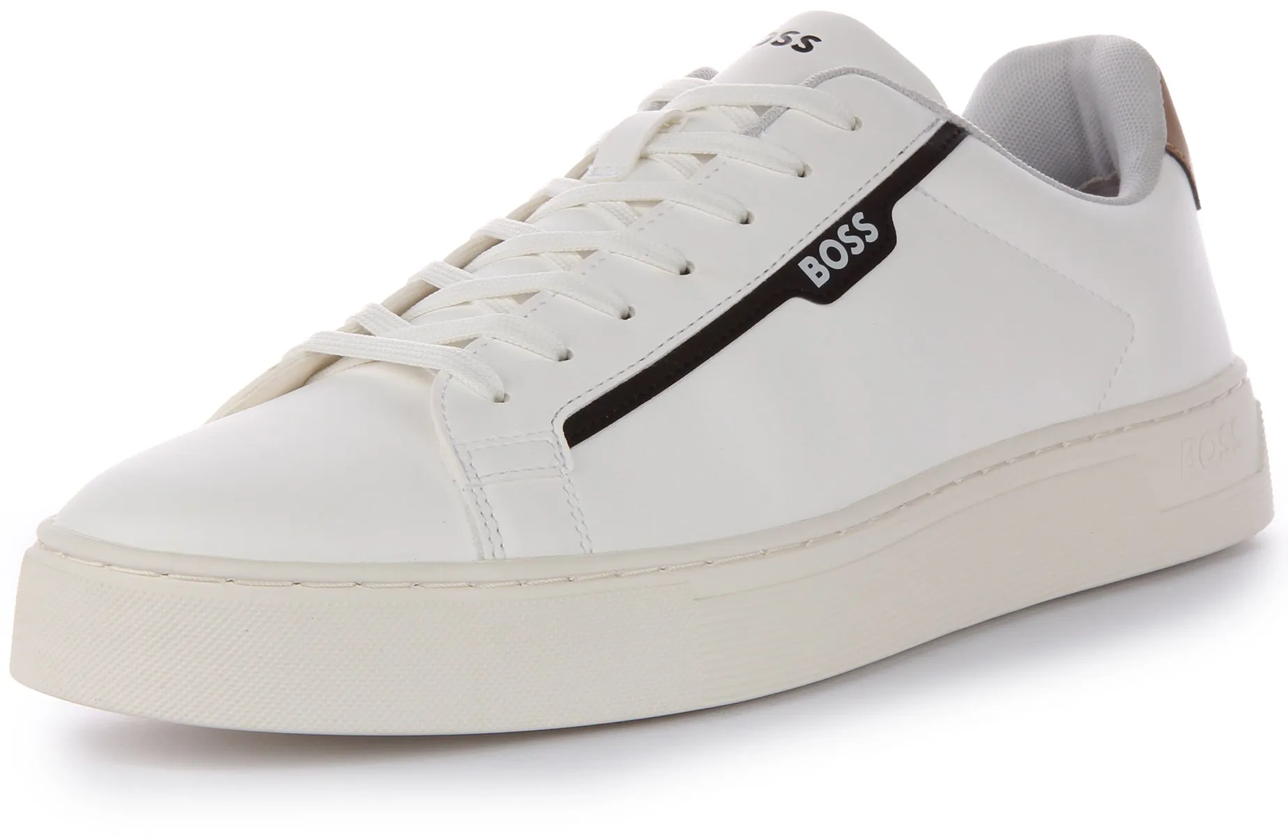 Slide Control Boss Rhys Tennis Pusdt In White Black For Men