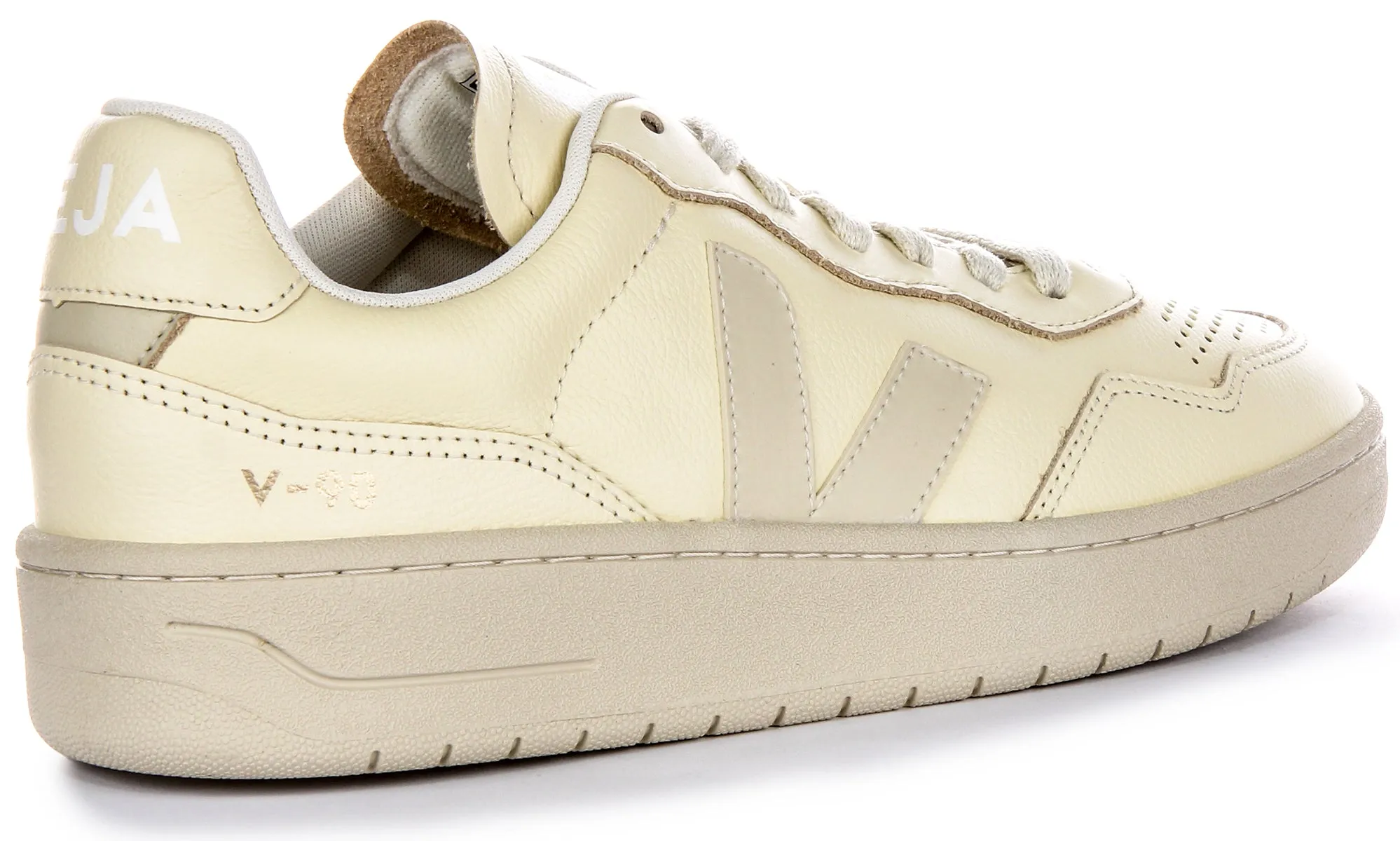 Slide Ready Veja V 90 Leather In Cream For Women