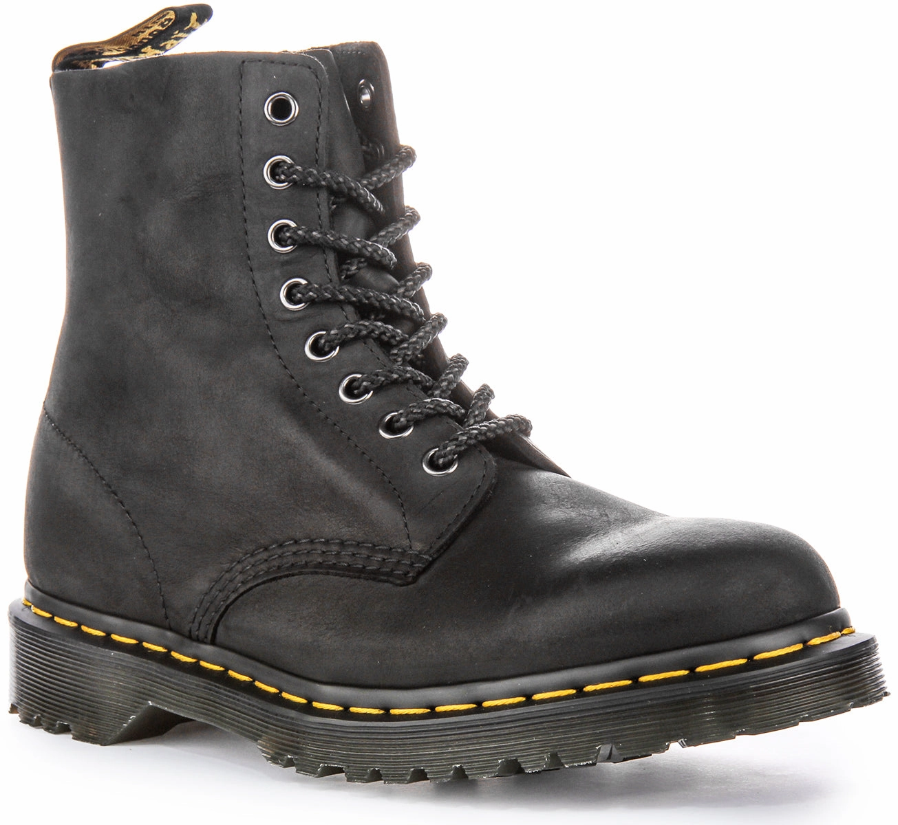 Dr Martens 1460 Pascal Waxed In Black Summer Friendly Smooth Design