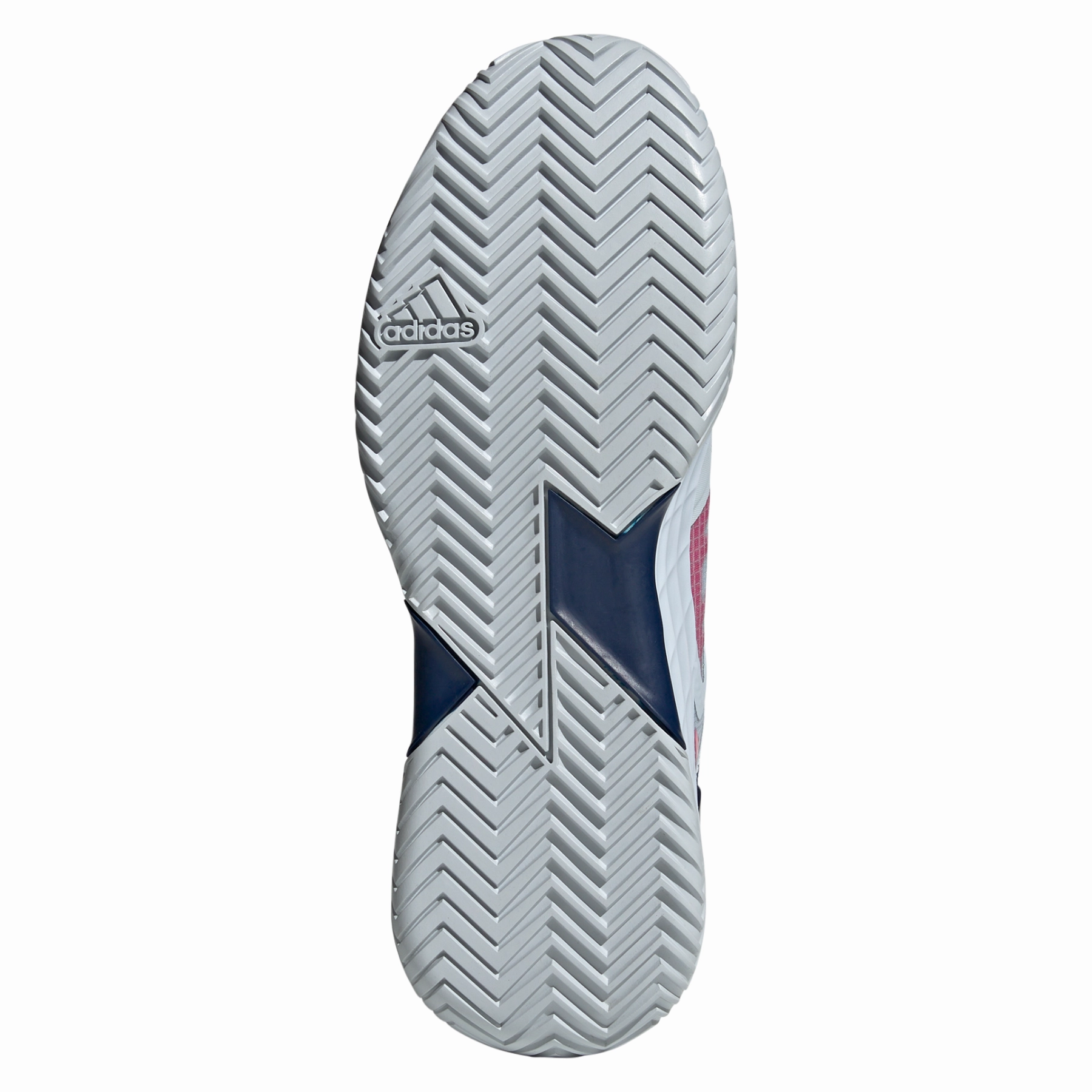 Slip - Resistant Feature Adidas Adizero Ubersonic 4.1 Men Tennis Shoes - Halo Blue/Dark Blue/Team Shock Pink