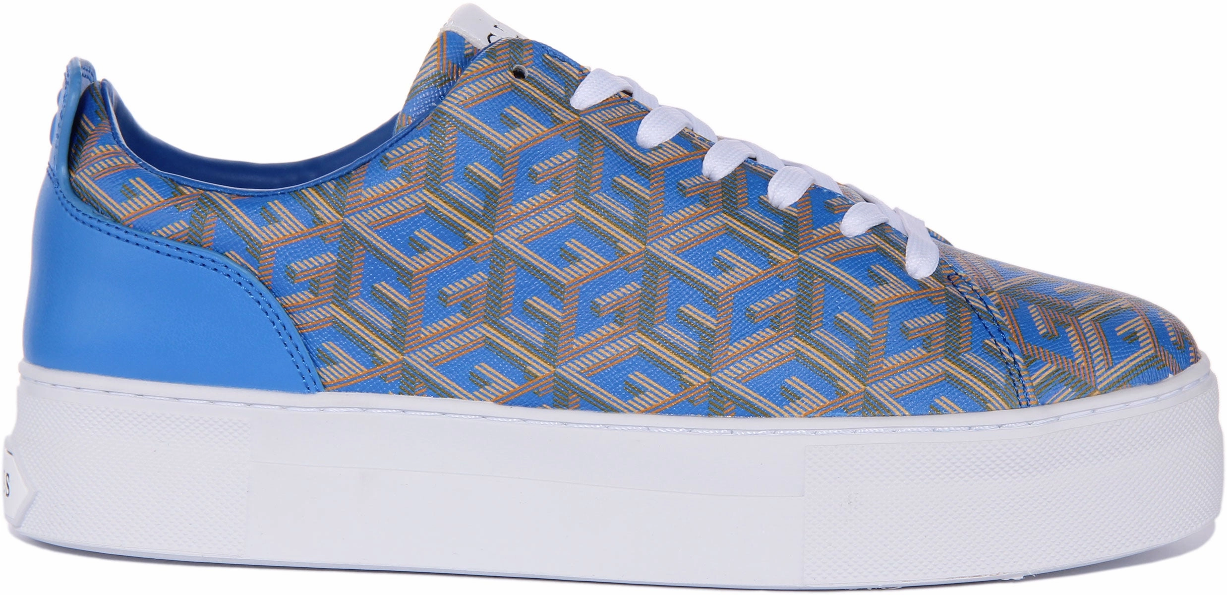 Slip Grip Guess Giaa G Cube Trainer In Blue For Women