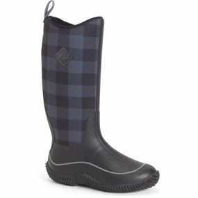 Muck Boots Hale Rubber Black/Grey Plaid Wellington Boots quick dry Comfortable Boots