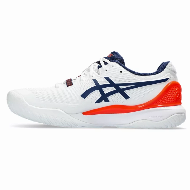 Slip-resistant durability Asics Gel Resolution 9 White Blue Expance Men Tennis Shoes