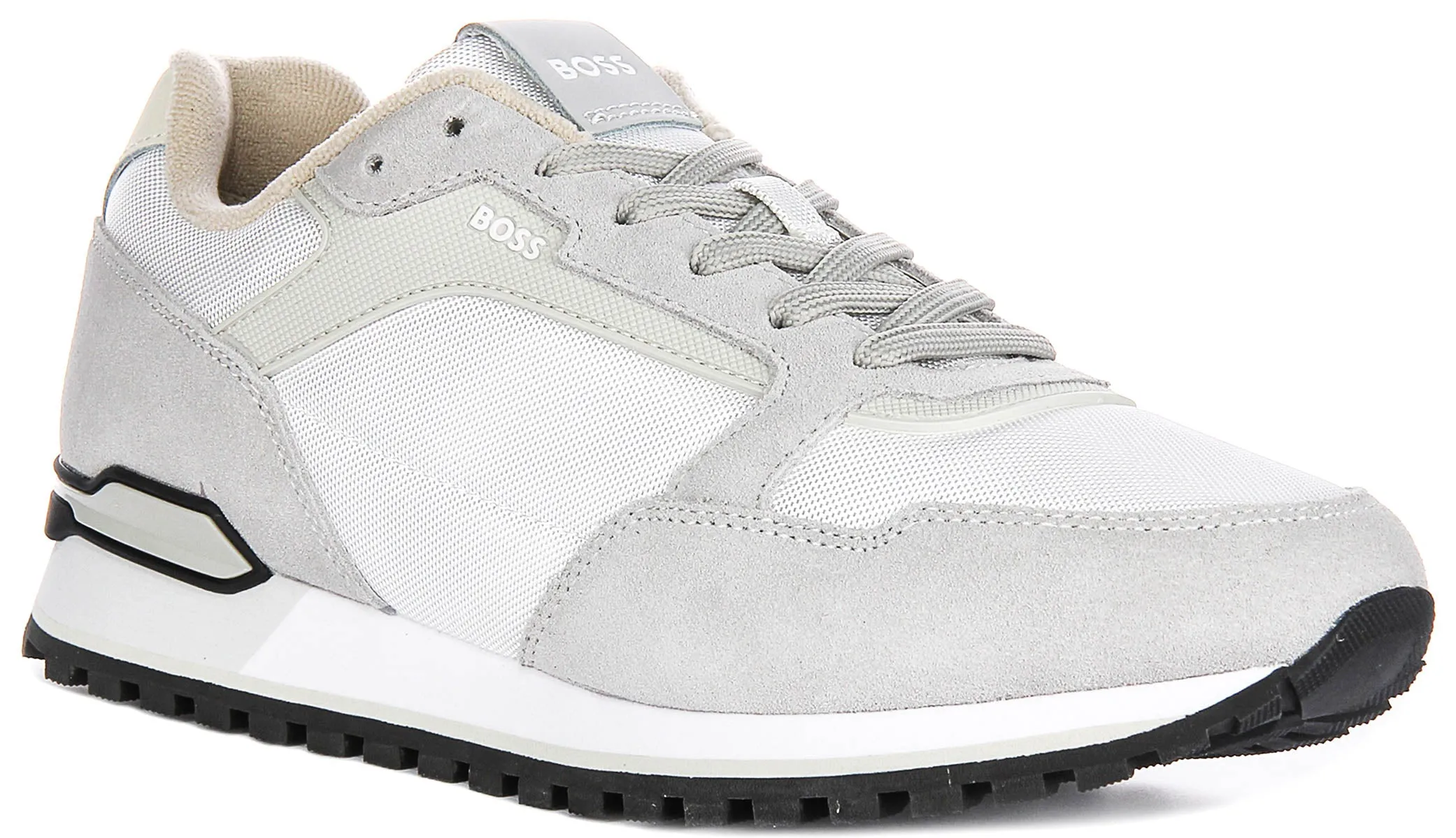 Boss Parkour L Runner In White Grey For Men Quick Drying