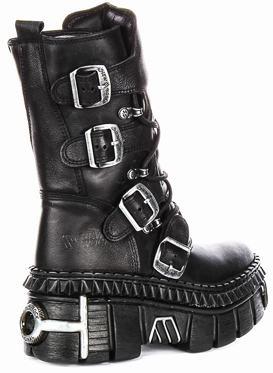 Smart Step Newrock 373 Wall In Black Leather Boots